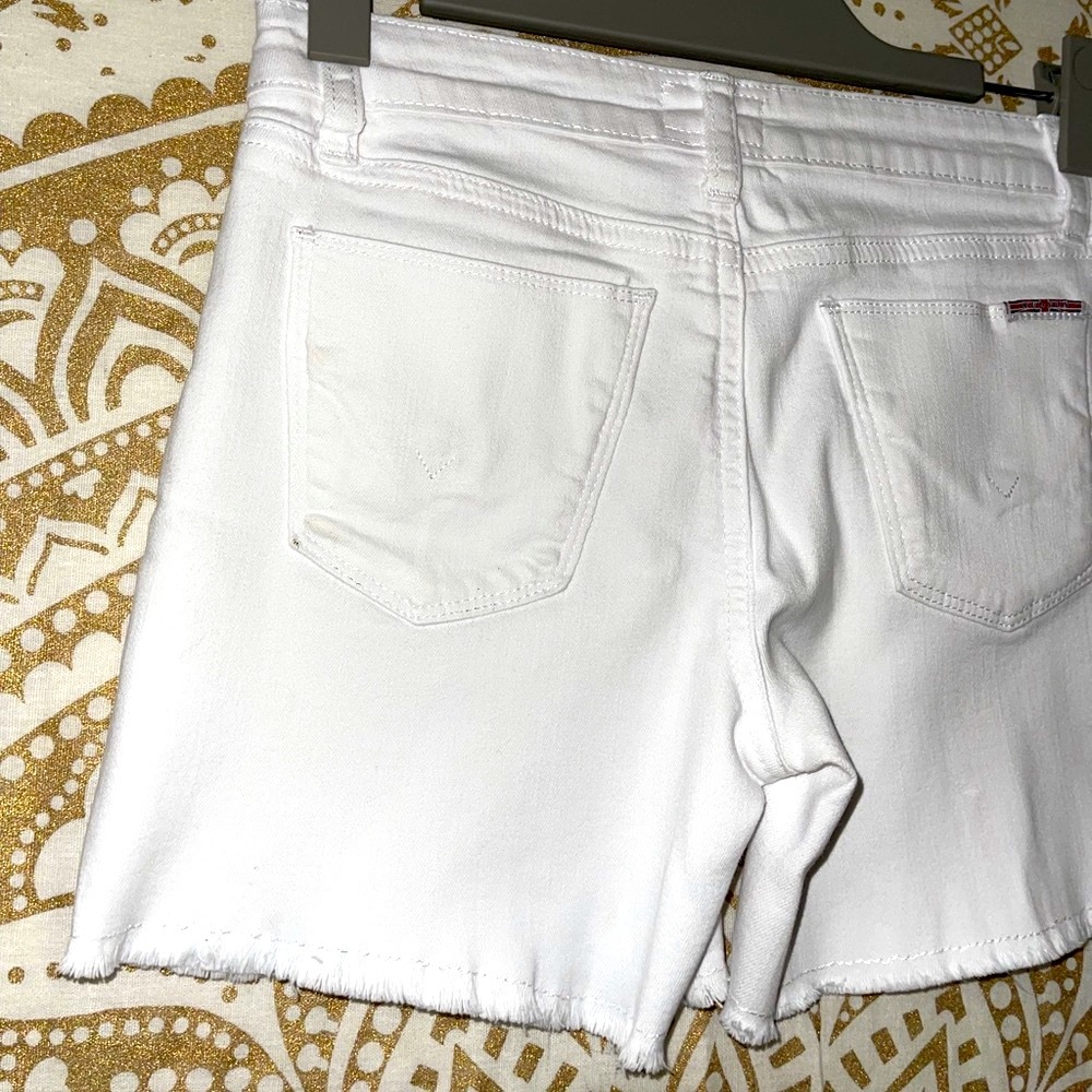 ✨HP✨ “HUDSON” WHITE JEAN SHORTS 
BUTTON & ZIP CLOSURE…LIKE NEW, GIRLS SIZE 16 - Picture 7 of 8